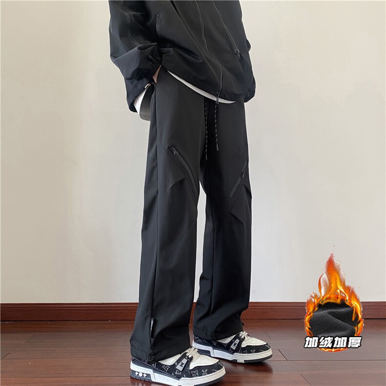 抖音品质机能拉链褶皱冲锋裤K23549-P50控68加绒K23549JR-P60控78图片