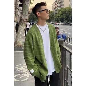 春秋季开衫毛衣男时尚潮流百搭潮牌轻熟外套宽松休闲 M8216图片