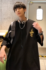 夏季高街龙年斑驳印花短袖T恤大码M~5XLXZ604-DT216-P25控39，男装T恤，星座604