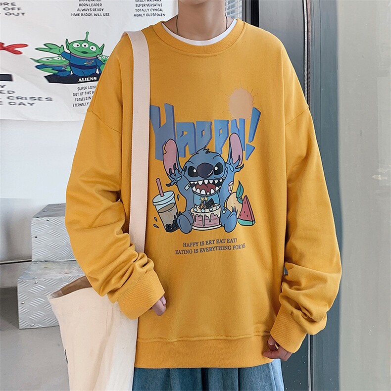 S6077-P35加绒-P40春季圆领卫衣男大码韩版宽松长袖外套男,男装卫衣,电商A040