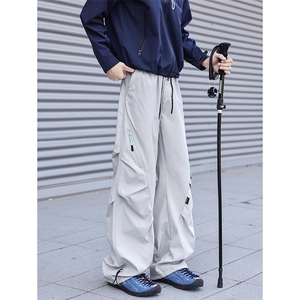 春季新款户外机能侧边褶皱设计休闲冲锋裤B315-K26063-特p35控68图片
