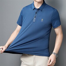 休闲商务POLO衫男士T恤2022半袖T恤凉感上衣ZL1231-P55，男装Polo衫，星座1105-3