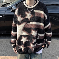 美式复古设计感毛衣男秋冬慵懒小众百搭针织衫MY0263-P60，男装针织衫/毛衣，星座308B-1