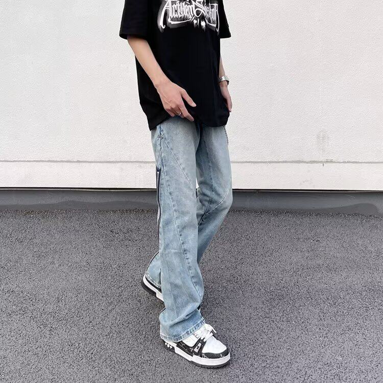 cleanfit弯刀微喇牛仔裤修身vibe美式窄版直筒长裤K60986-P50网图,男装牛仔裤,电商B245