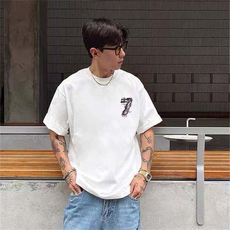 网图现货印花短袖T恤男夏季美式圆领宽松上衣914-4-D047P38控48,男装T恤,星座914-4