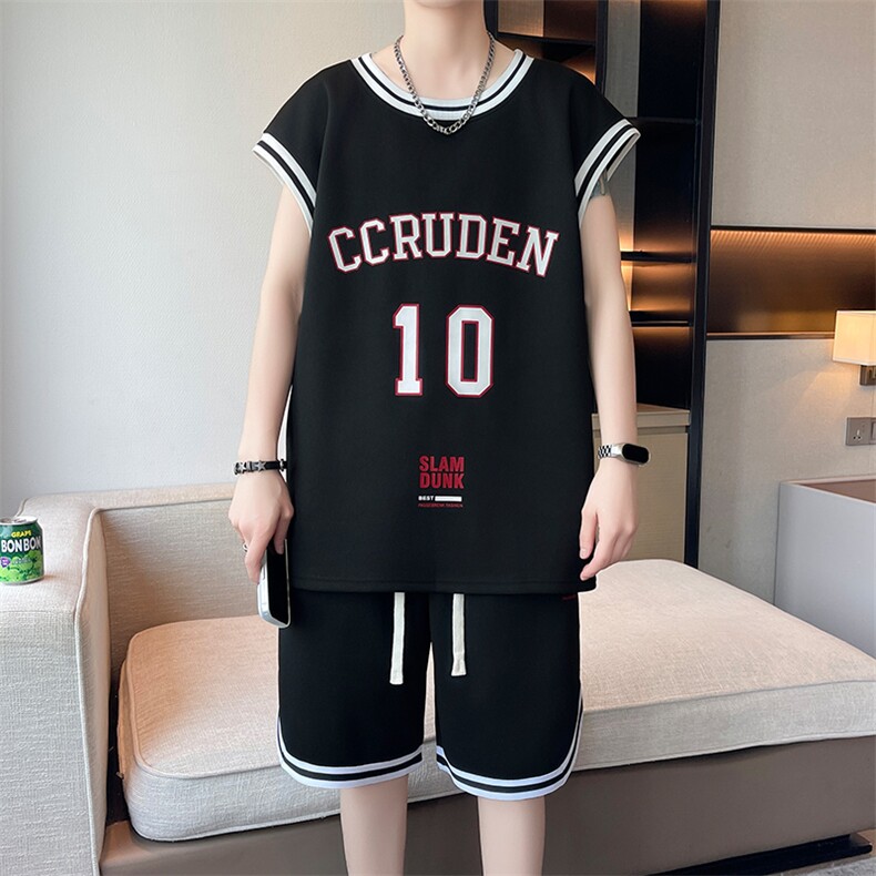 主推装坎肩背心夏季篮球学生无袖衣服五分短裤TZ6173-特35,男装牛仔裤,星座210-1