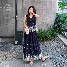 法式气质蕾丝绣花套装裙女2025夏季新款绝美无袖背心半身裙两件套，女装套装/套裙，2C279