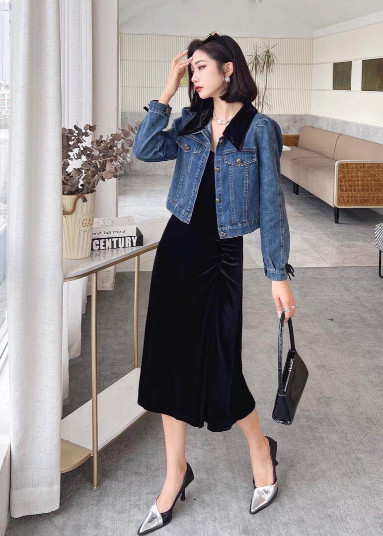 2022秋装牛仔两件套，其它，贻思茗