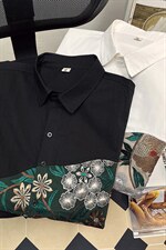 1港风短袖衬衫情侣大码M-5XL中性风网红短袖衬衫男DCS7743P42控68，男装T恤，星座226-2