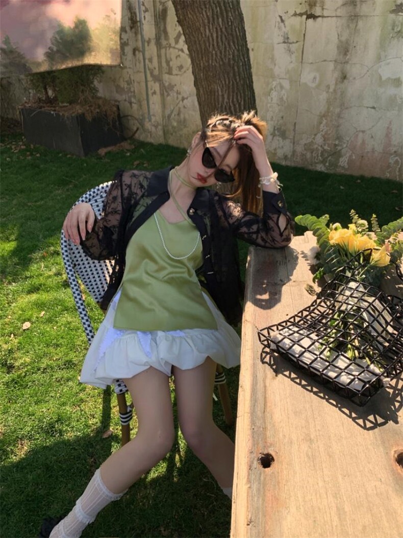 舞动蕾丝防晒衬衫，女装衬衫，Queena PHoebe