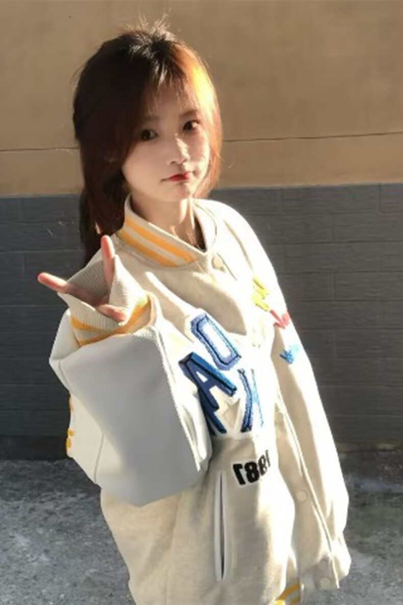 潮牌字母刺绣棒球服外套女春秋季2025新款夹克美式高街,男装夹克,星座218-8