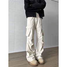 【现货】XZ612-B05-P65美式复古水洗做旧微喇多扣直筒工装裤，男装工装外套，星座612