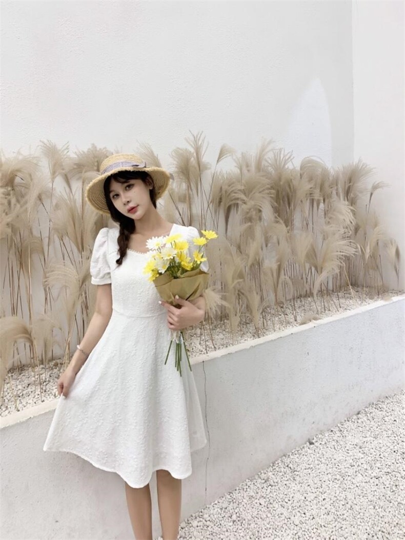 提花订珠连衣裙，女装连衣裙，天使公主