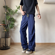 复古美式阔腿休闲裤男潮牌高级感工装裤户外褶皱设计伞兵裤，男装工装外套，星座410-6（原星座1304-1）