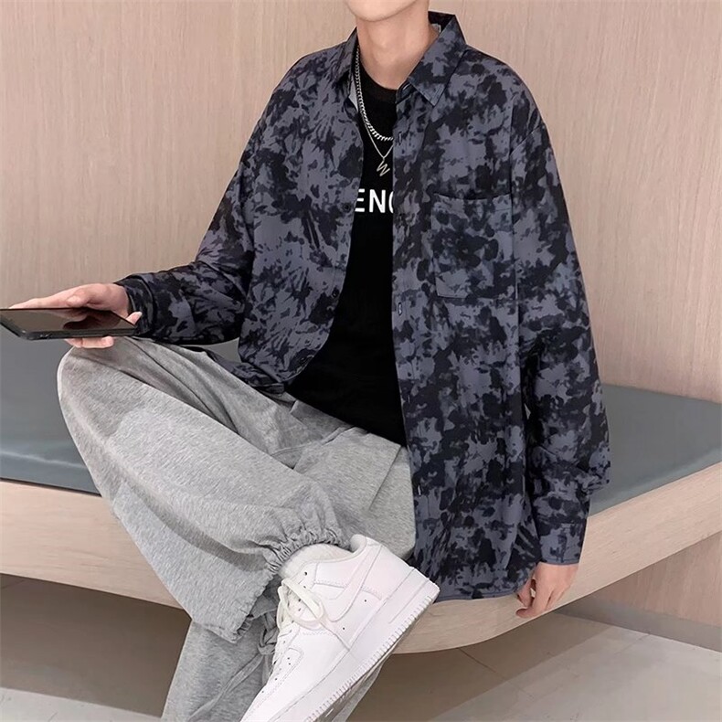 长袖衬衫男港风日系春季韩版潮流帅气衬衣C9649P27,男装衬衫,星座1116-2