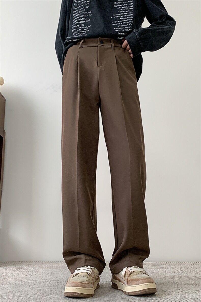 现货主推款加大码直筒垂感纯色西裤S-3XL310A-2BK315P45控68,男装西裤,星座310A-2