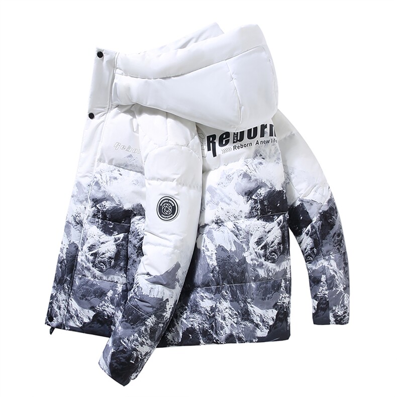 现货 外贸侧飞图立领光板团体服班服宽松韩版情侣学生外套羽绒服图片