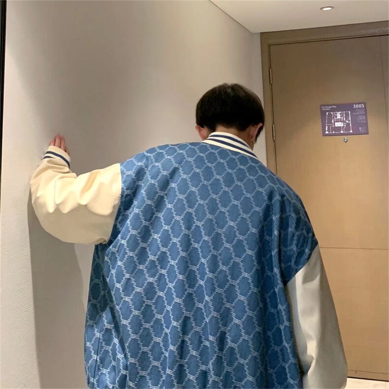 棒球服外套男女秋季潮流情侣夹克港风潮牌宽松休闲上衣JK1832-P48,男装夹克,星座1008