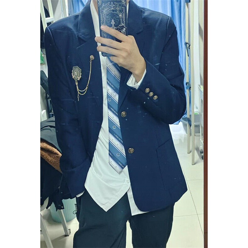 日系学院两粒扣DK制服套装徽章西装外套XL16,男装西服,星座1116A（原606A-3）