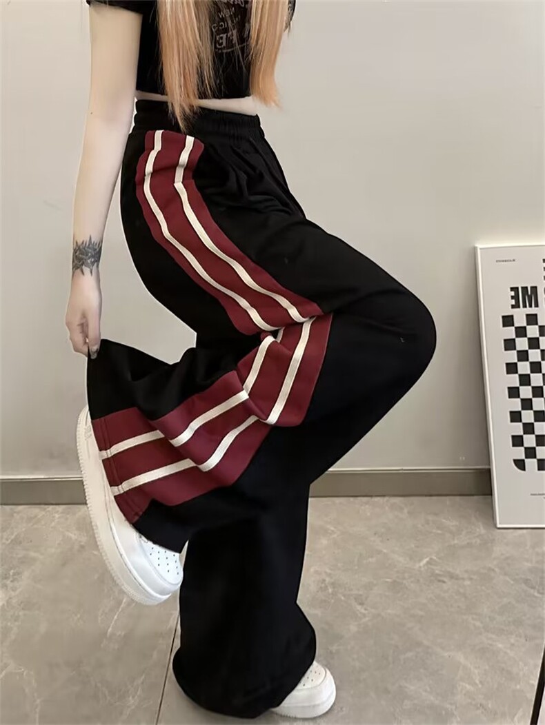 中性侧边条纹长裤B318B-BB15-P45,女装休闲裤,电商B318B