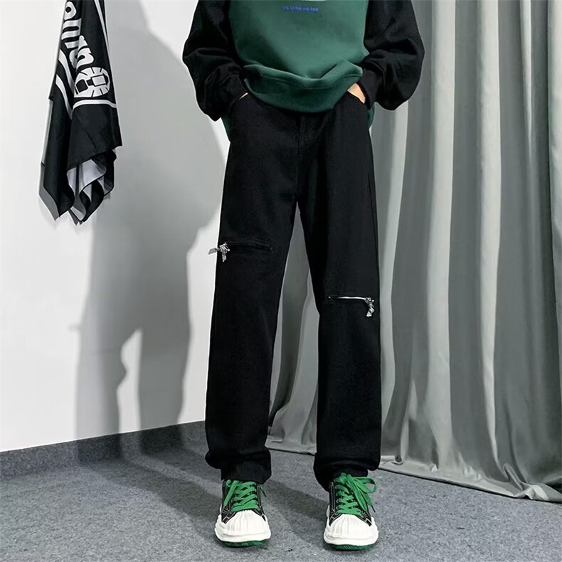 牛仔裤男秋季潮大码休闲裤子高街N1366P38,男装牛仔裤,星座1116-2