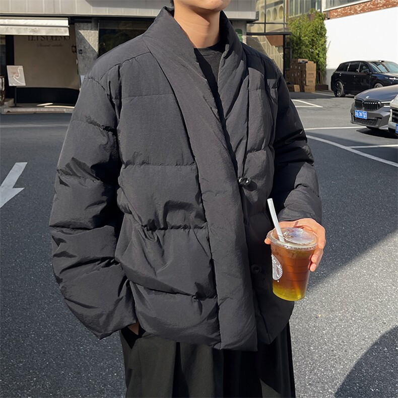 YR099-P235【有报告】90白鸭绒羽绒服短款v领男士大码面包服,男装羽绒服,电商B280-1（原A049）