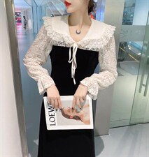 新款拼接连衣裙，女装连衣裙，沐依惜(2F)