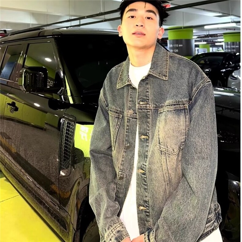 水洗做旧牛仔外套底特律工装夹克美式vibe重工牛仔衣W030-P47网图，男装工装外套，电商B245