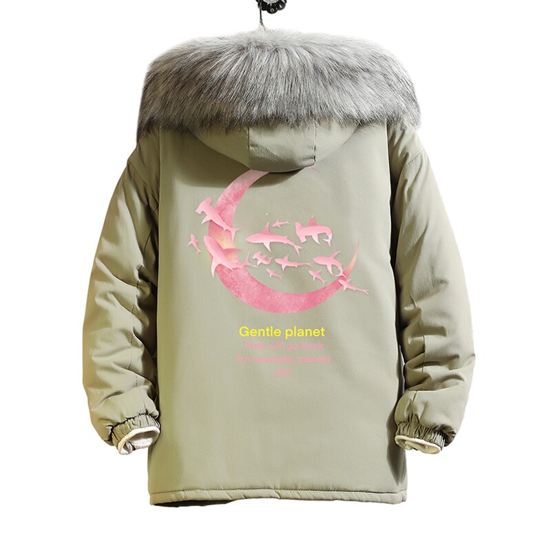 MM48209-P130冬季大毛领衣男士大码加厚袄男服砖墙,男装棉衣,电商A040A