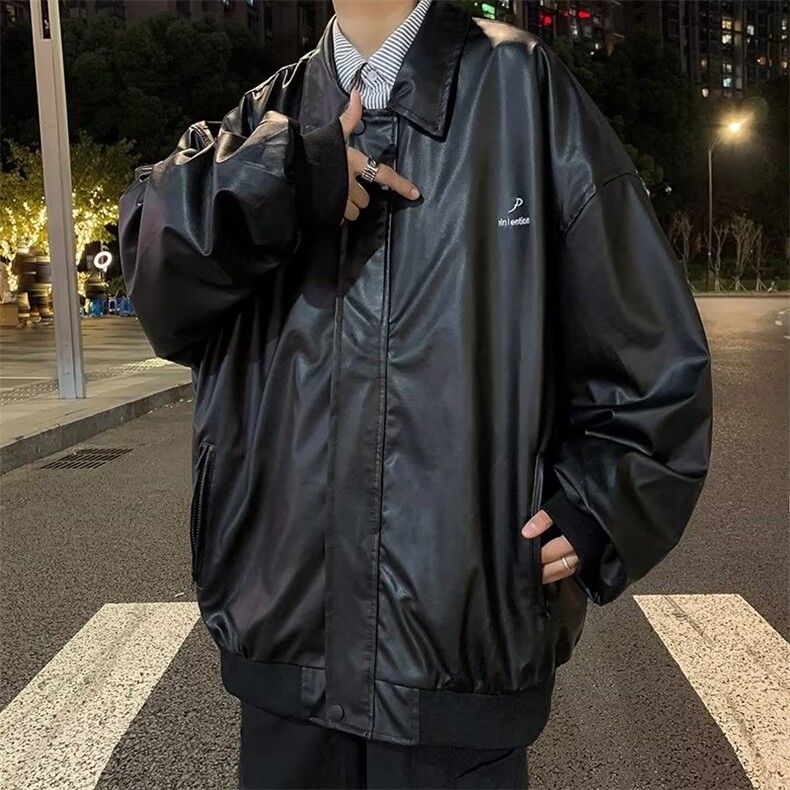 男秋季新款口袋皮衣夹克外套L205P72,男装皮衣,星座1116-2