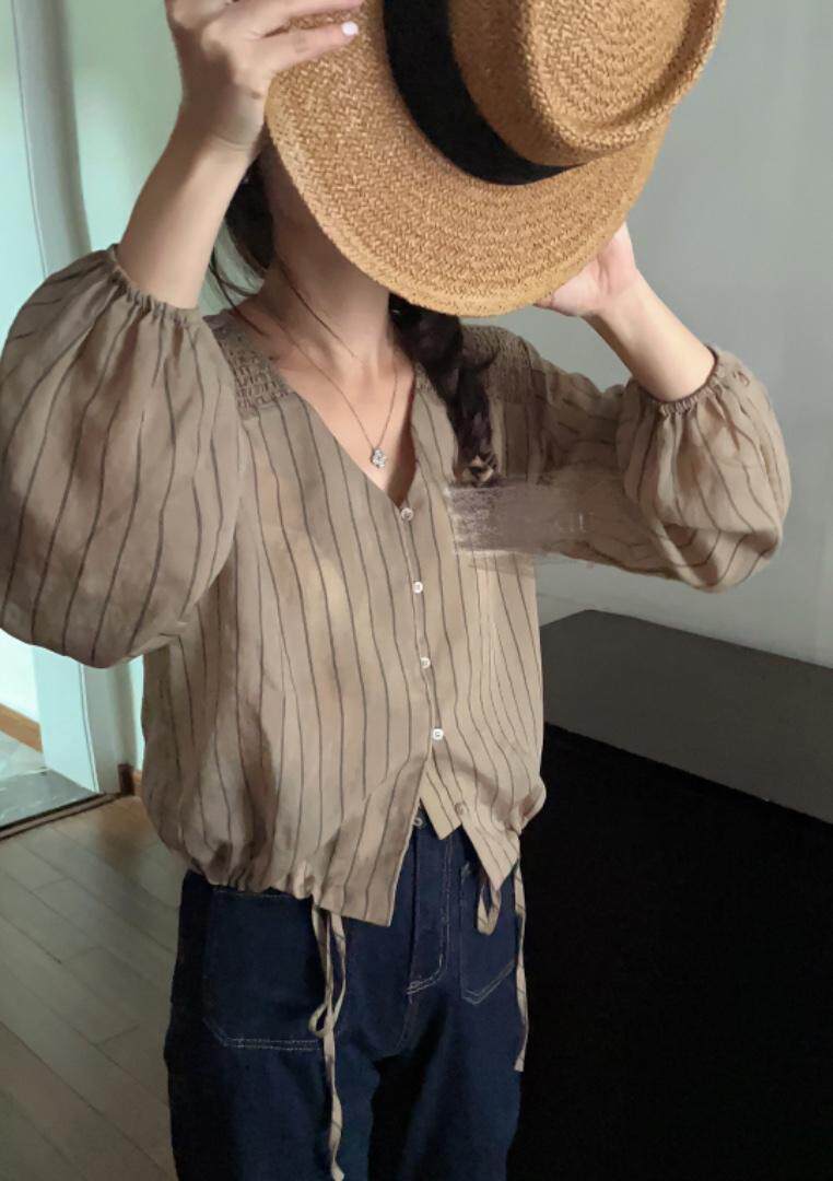 秋季新款。条纹衬衫，女装衬衫，DIDI&KOKO(3F)
