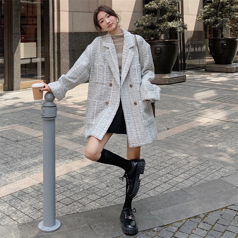 现货，小香风粗花呢料西服B081-3027-P175-K248,女装西装,浙宝276（原081）