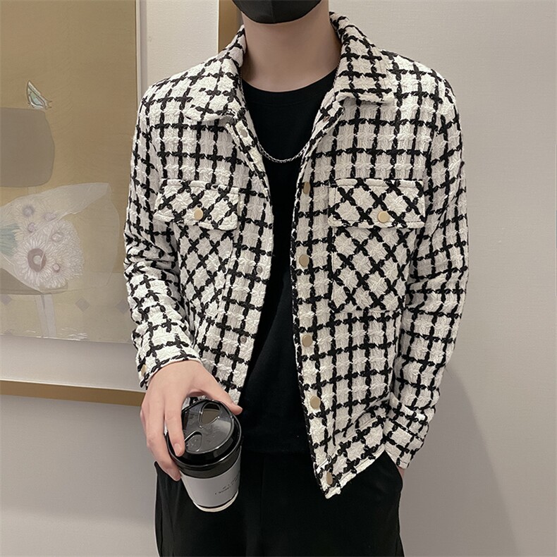 黑色2024秋季新品社会小伙男士夹克修身外套JK238-P118-控158,男装夹克,电商A108