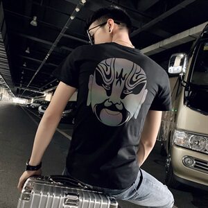 TX-619-P38夏季短袖t恤男潮流上衣服潮牌社会小伙半袖夜光体恤图片