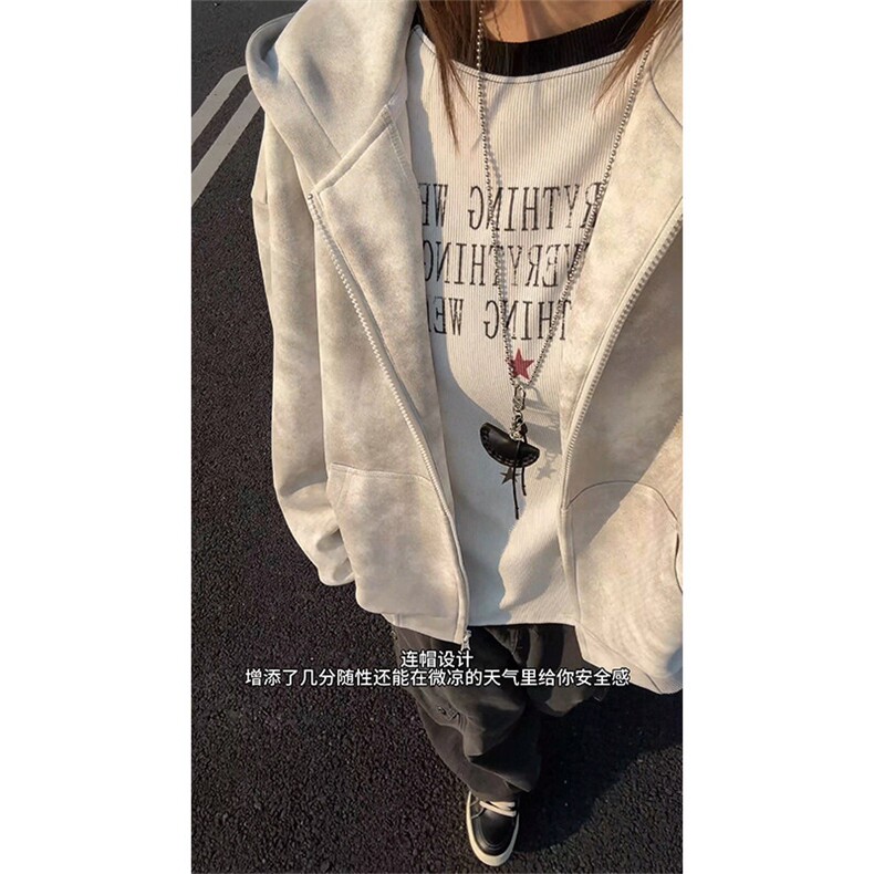 2026春季新款C7062-TP5588扎染设计感连帽开衫卫衣外套男女,男装卫衣,电商A102