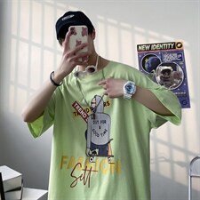 主推港风夏季短袖t恤男潮流时尚休闲t恤A210-A8362-P32控48,男装T恤,星座210-3