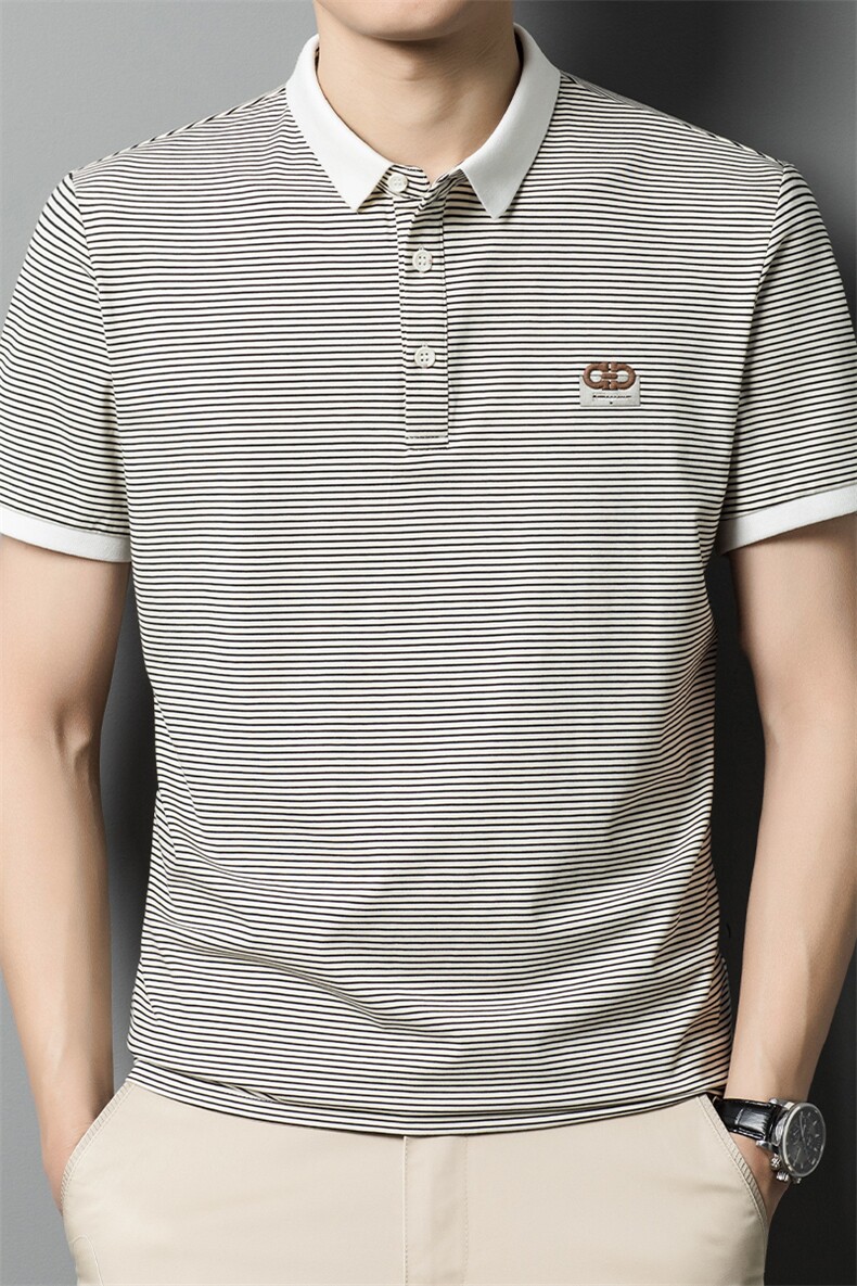 polo衫短袖男夏季潮牌2024新款半袖上衣宽松翻领t恤男SW559-P65,男装Polo衫,星座1105-3