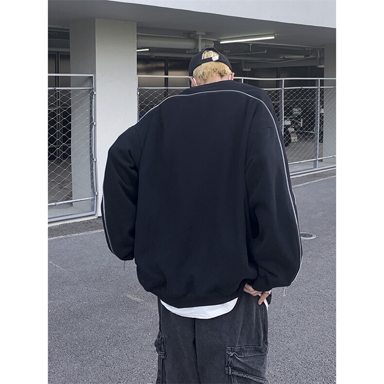 517A-8-W815-P78春季新款现货圆领设计感拉链cleanfit卫衣,男装卫衣,星座517A-8（原B282）