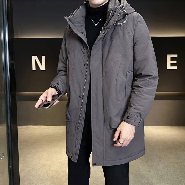 标50绒中长款男士羽绒服冬季2025新款风衣外套A313-9915-P275,男装风衣,电商A313