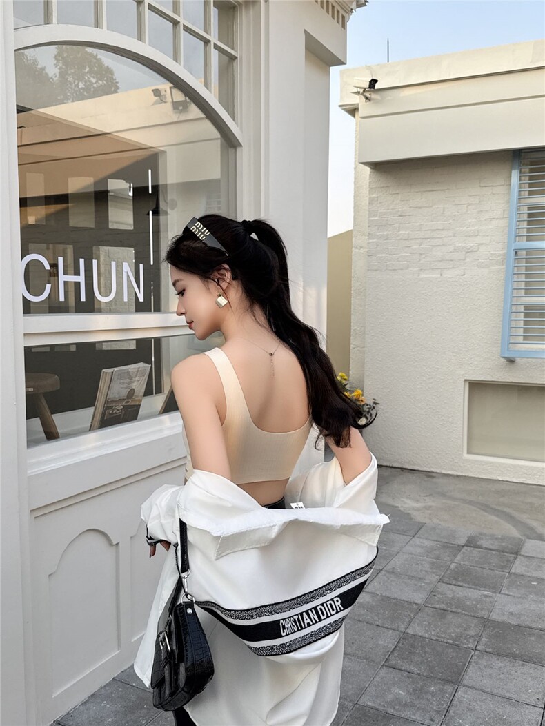 美人条宽肩带半固定杯内衣,女装背心吊带,雪兔电商全品类