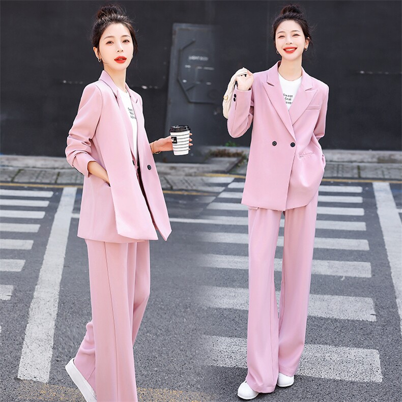 2023春季新款高端时尚休闲西装套装干练气质女装职业两件套高级感,女装套装/套裙,曼娅璐