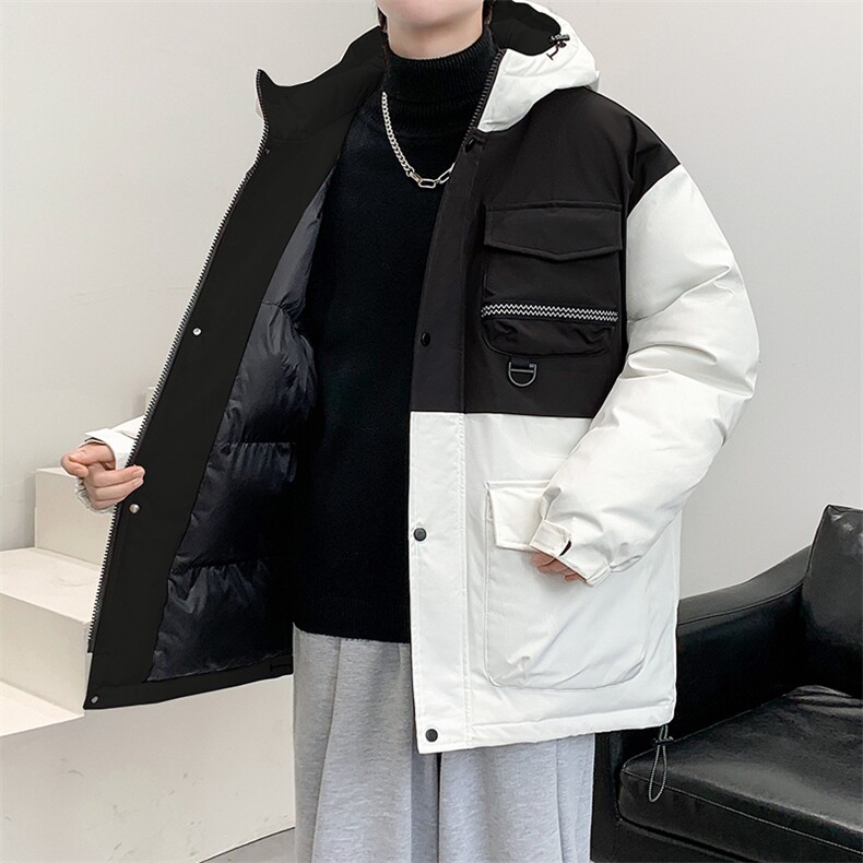 冬上新加棉加厚棉服港风休闲连帽棉衣外套男女8323-P125控价168,男装棉衣,电商A441-1