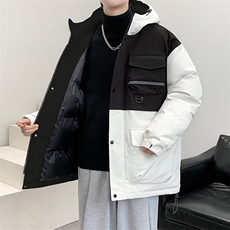 冬上新加棉加厚棉服港风休闲连帽棉衣外套男女8323-P125控价168，男装棉衣，电商A441-1