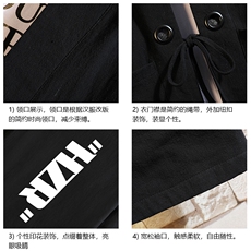 HF59002-P40风汉服男开衫外套七分袖道袍砖墙挂拍，男装民族服装，电商A040A