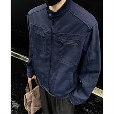 26春装高品质老钱风立领夹克外套男女美式潮牌拉链工装风宽松上衣，男装夹克，电商A486