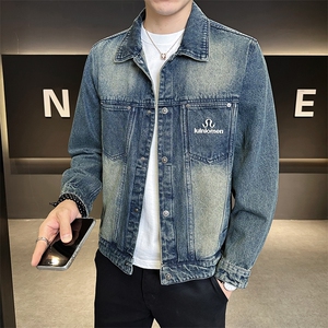 牛仔外套男水洗高级感衣服秋季修身牛仔夹克C317-J6518-P125图片