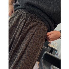 【现货】豹纹休闲长裤男女同款宽松松紧腰百搭休闲裤K06091P65，男装休闲裤，星座1004（原星座815-3）