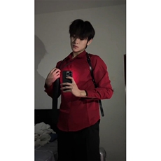 枫叶红cos服韩系穿搭衬衣男生禁欲系衣服西装内搭酒红色衬衫男，男装衬衫，星座1007（原301D）