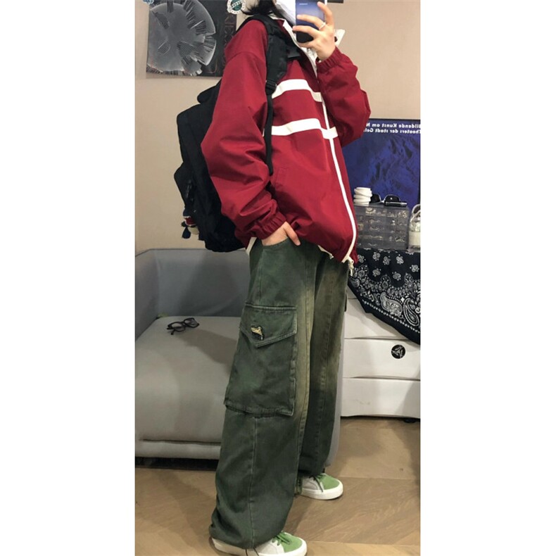 正反两穿外套男春秋季双面穿青少年运动高级感美式夹克JK5711-P70,男装夹克,星座1007（原301D）