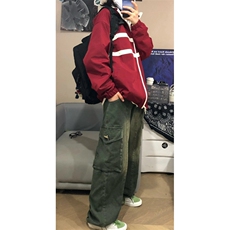 正反两穿外套男春秋季双面穿青少年运动高级感美式夹克JK5711-P70，男装夹克，星座1007（原301D）